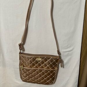 Betsy Johnson Metallic Quilted Crossbody Bag